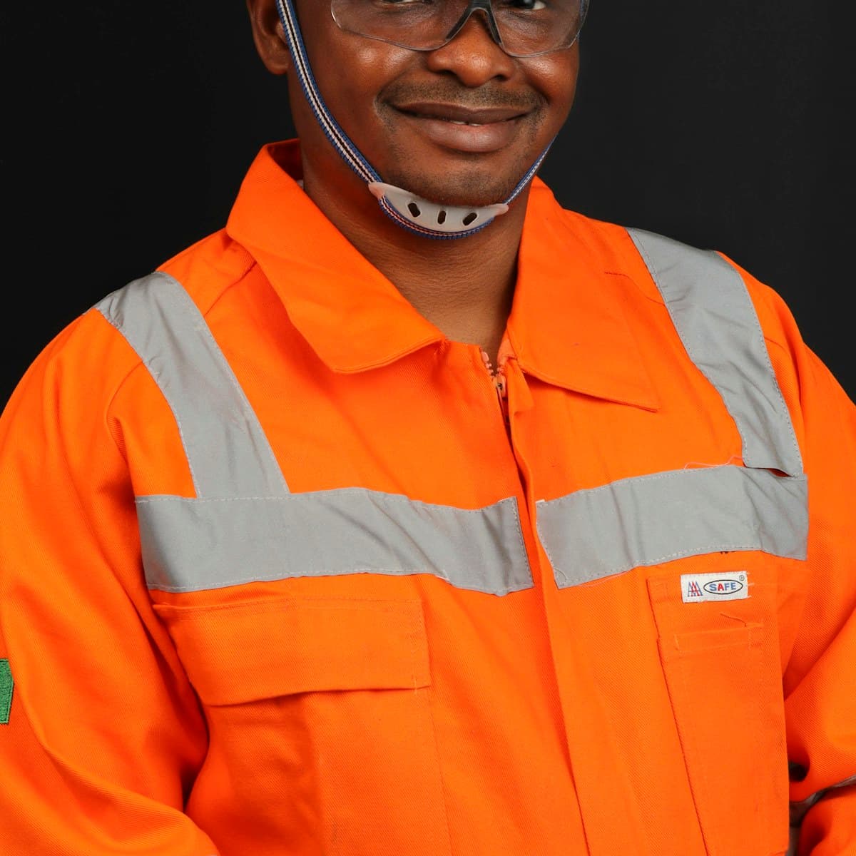 Engineer in high-visibility workwear